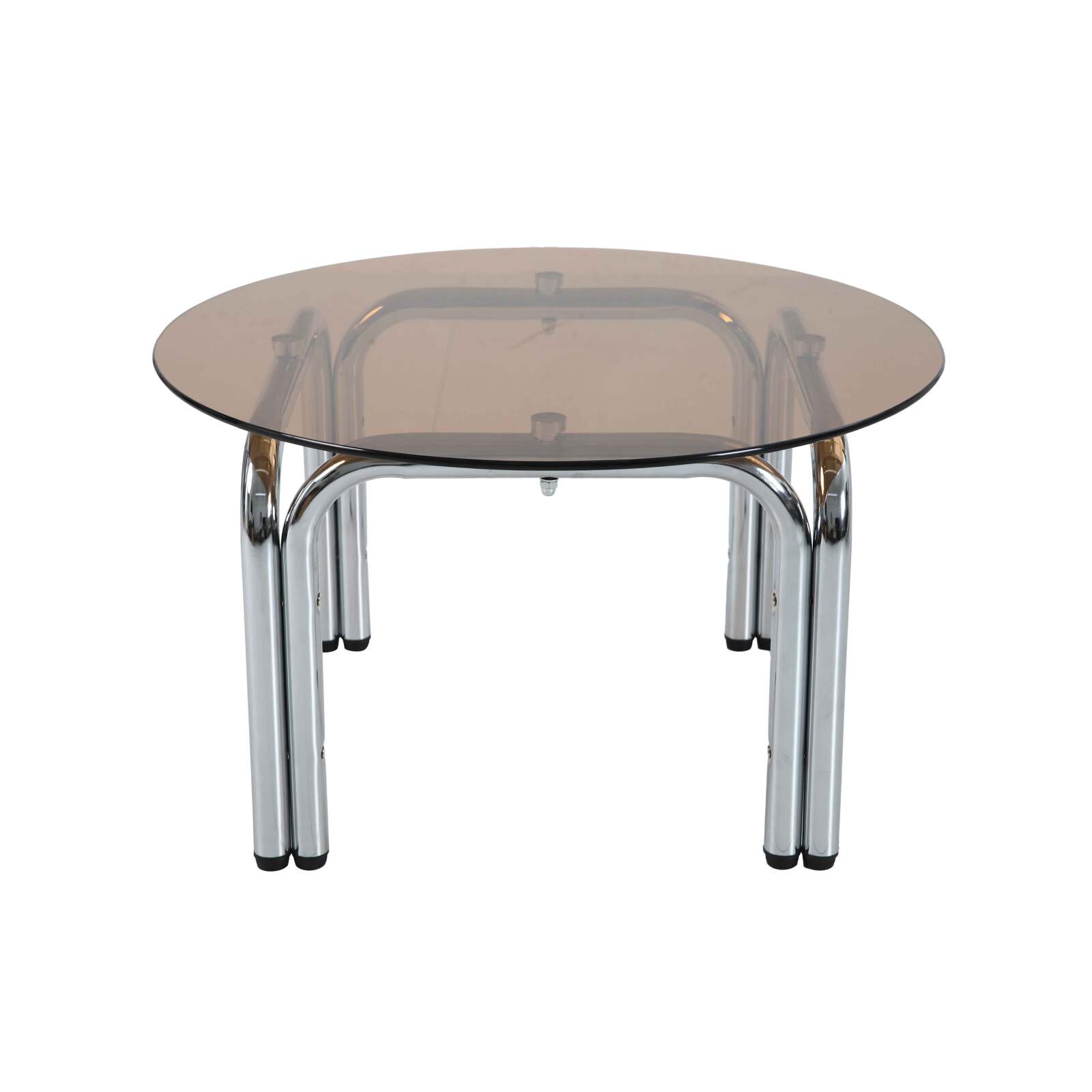 Mesa de centro de cristal templado redonda Ø70 cm