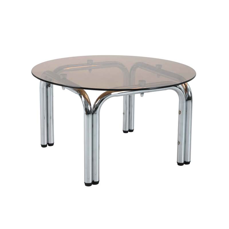 Mesa de centro de cristal templado redonda Ø70 cm