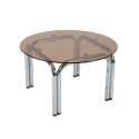 Mesa de centro de cristal templado redonda Ø70 cm