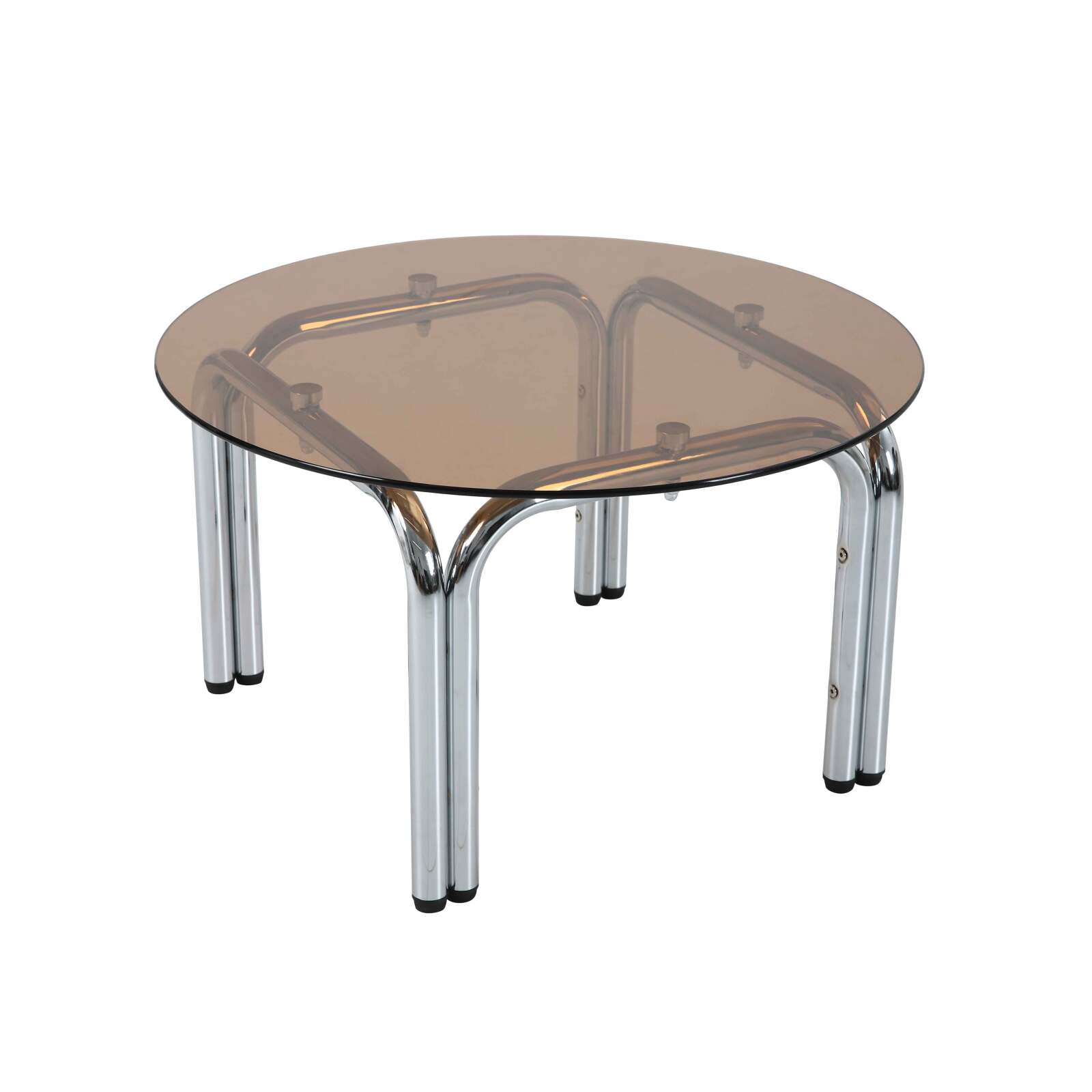 Mesa de centro de cristal templado redonda Ø70 cm