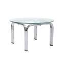 Mesa de centro de cristal templado redonda Ø70 cm