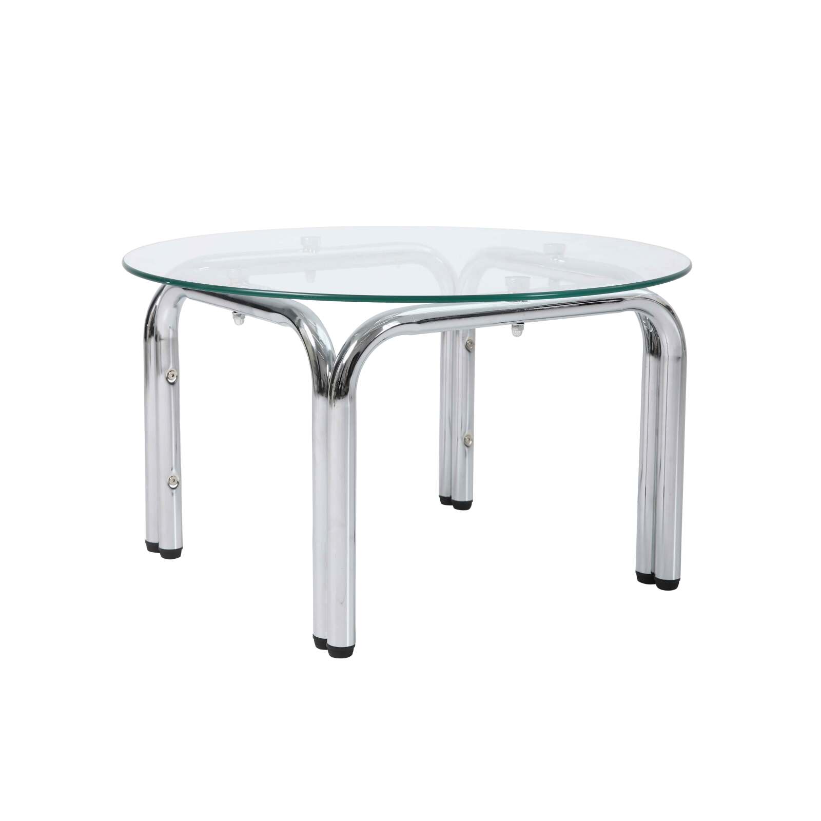 Mesa de centro de cristal templado redonda Ø70 cm