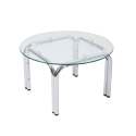 Mesa de centro de cristal templado redonda Ø70 cm
