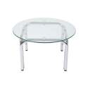 Mesa de centro de cristal templado redonda Ø70 cm