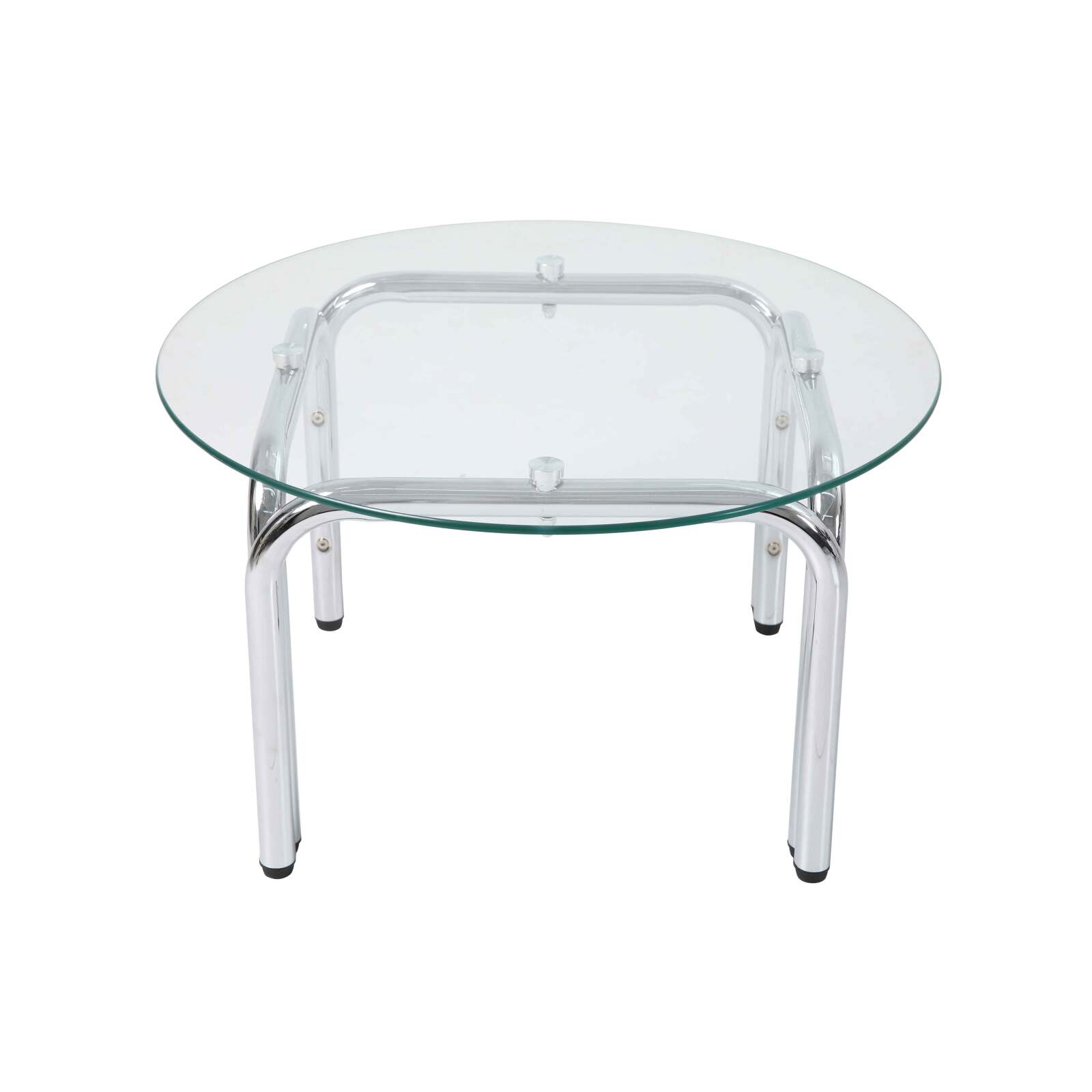 Mesa de centro de cristal templado redonda Ø70 cm