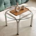 Mesa de centro de cristal templado redonda Ø70 cm