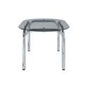 Mesa de centro de cristal templado ovalada 110x55 cm