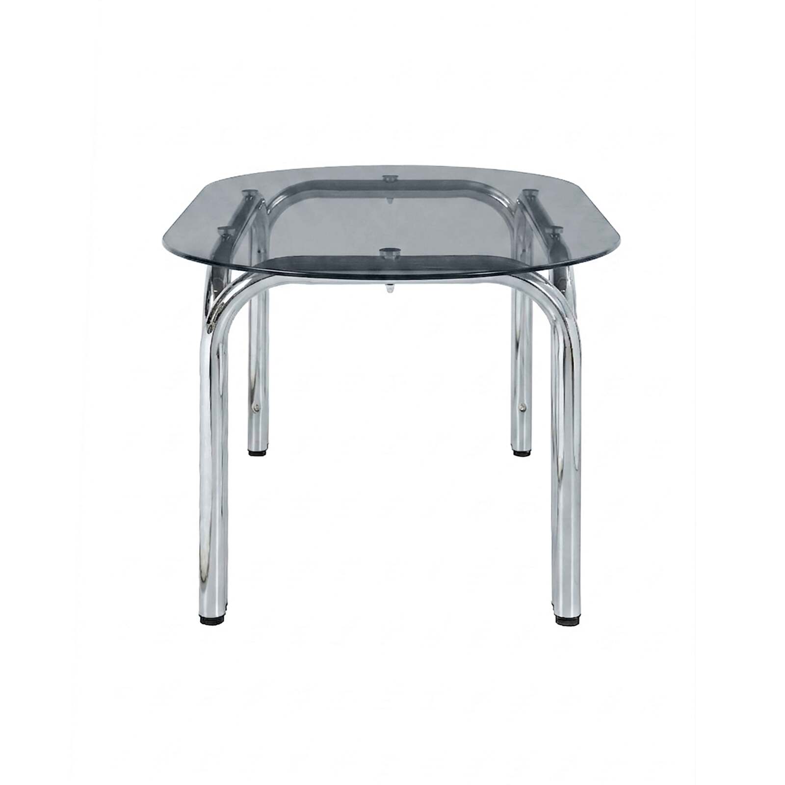 Mesa de centro de cristal templado ovalada 110x55 cm