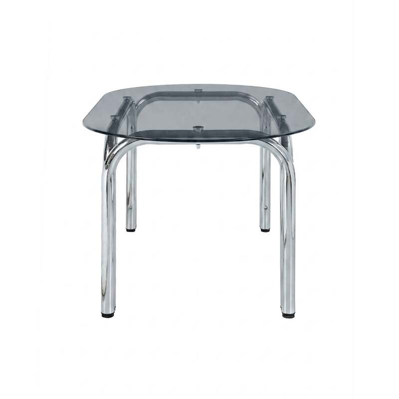 Mesa de centro de cristal templado ovalada 110x55 cm (5/6)