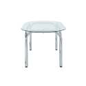 Mesa de centro de cristal templado ovalada 110x55 cm