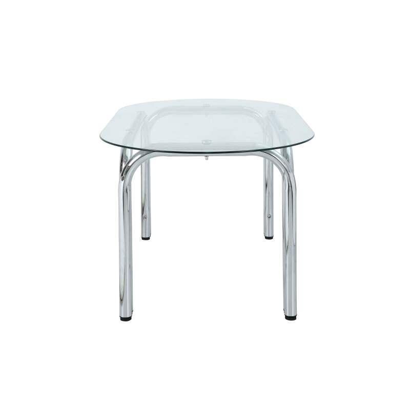 Mesa de centro de cristal templado ovalada 110x55 cm (5/7)