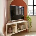 Mueble TV esquinero colorido 120 cm estilo escandinavo