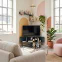 Mueble TV esquinero colorido 120 cm estilo escandinavo