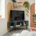 Mueble TV esquinero colorido 120 cm estilo escandinavo