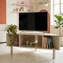Mueble TV esquinero colorido 120 cm estilo escandinavo