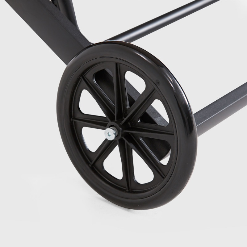 Lote de 2 tumbonas de aluminio con ruedas, reclinables 4 posiciones