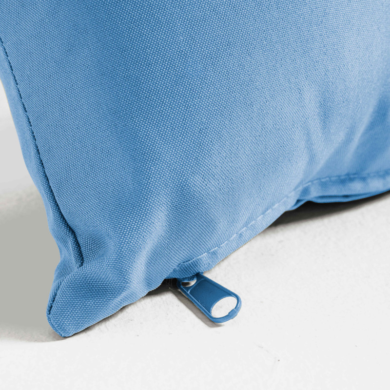 Lote de 2 pequeños cojines rectangulares lisos de exterior con funda extraíble 40 x 20 cm