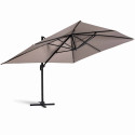 Conjunto de sombrilla colgante inclinable (4 x 3 m) + 4 losas lastradas