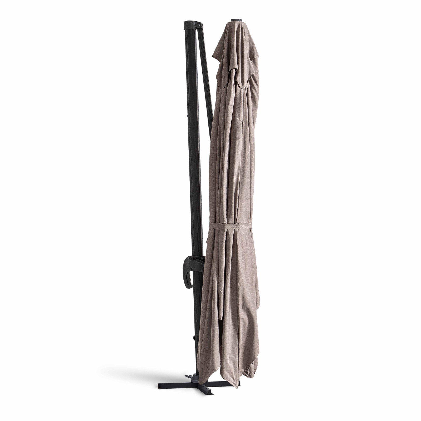 Sombrilla colgante reclinable rectangular 4 x 3 m, mástil rotativo 360°