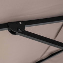 Sombrilla colgante reclinable rectangular 4 x 3 m, mástil rotativo 360°