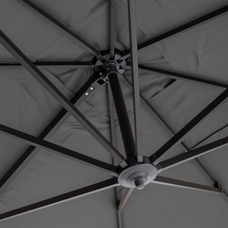 Sombrilla colgante rectangular 2 x 3 m, mástil rotativo 360°