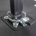 Conjunto de sombrilla colgante rectangular orientable a 360° (2 x 3 m) + 4 losas lastradas