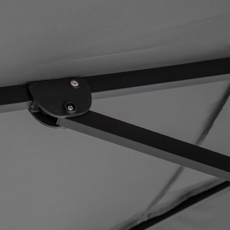 Sombrilla colgante cuadrada 3 x 3 m, mástil rotativo 360° (6/7)