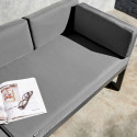Conjunto de jardín bajo rinconero 5 plazas compuesto de un sofá con respaldo reclinable y de una mesa de centro