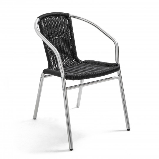 Silla de jardín de aluminio y resina con reposabrazos (1/1)