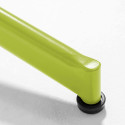 Mesa redonda con tablero plegable ø70 cm y 2 sillas con reposabrazos de metal