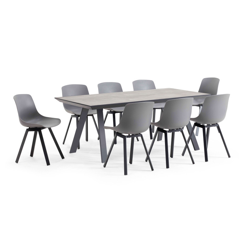 Conjunto de mesa y 8 sillas escandinavas