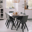 Conjunto de mesa y 8 sillas escandinavas