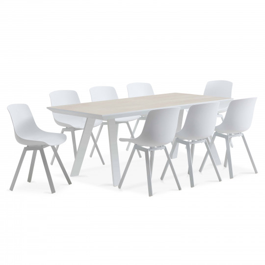 Conjunto de mesa y 8 sillas escandinavas