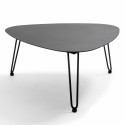 Mesa de centro triangular de metal