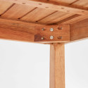 Mesa 70 x 70 cm y 2 sillas plegables en textileno y eucalipto
