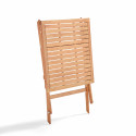 Mesa cuadrada plegable 70 x 70 cm y 2 sillas plegables de textileno y eucalipto