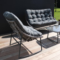 Zoom muebles de jardín de metal y resina