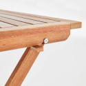 Mesa de jardín cuadrada plegable 70 x 70 cm y 2 sillas plegables con reposabrazos