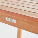Mesa de jardín cuadrada de 70 x 70 cm de madera y 2 sillas con reposabrazos plegables