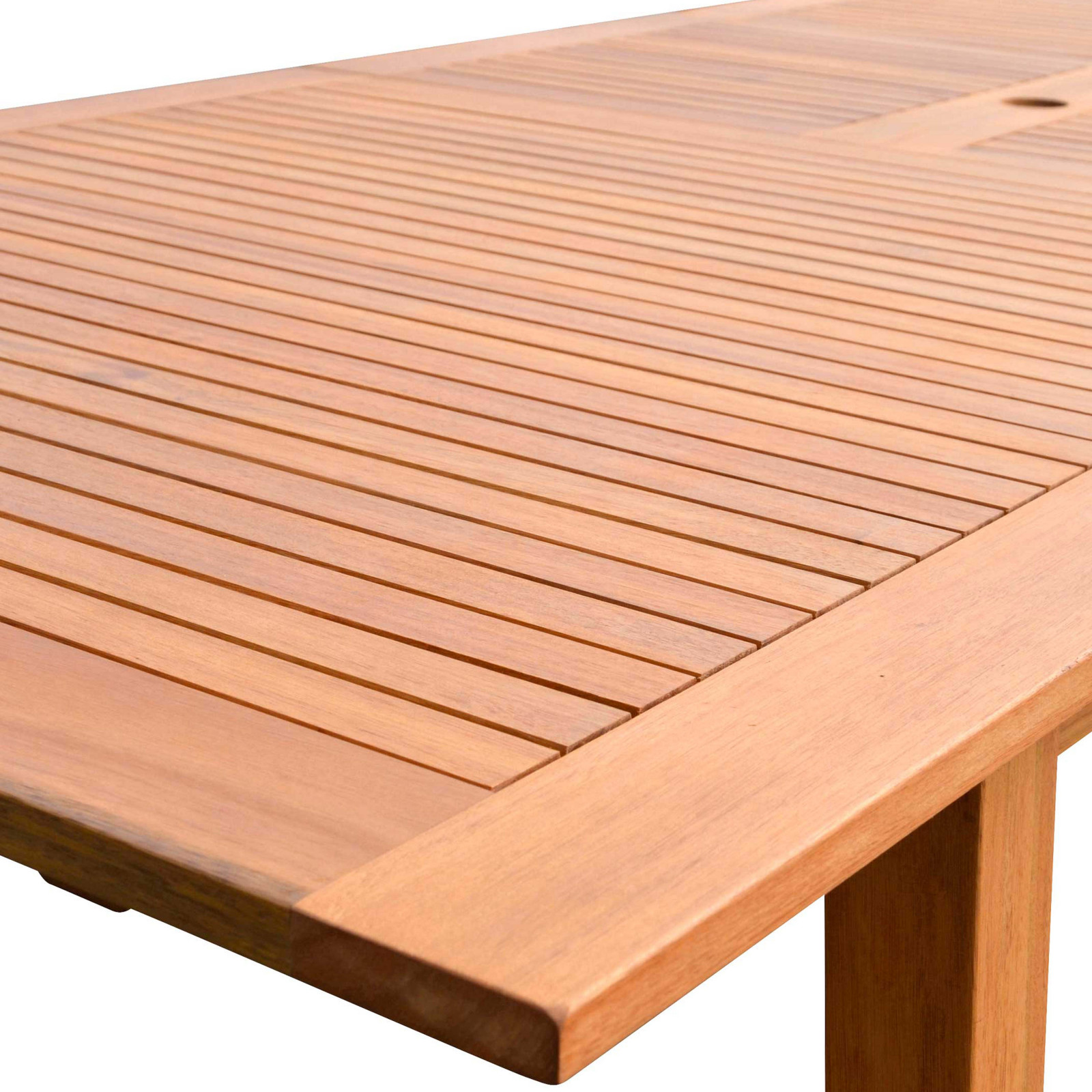 Mesa de jardín rectangular extensible de eucalipto 200/250 x 100 x 75 cm Mesa de jardín rectangular extensible de eucalipto 200/250 x 100 x 75 cm