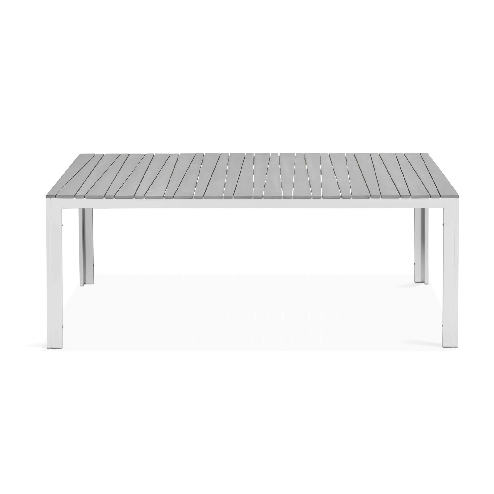 Mesa de jardín rectangular de aluminio y polywood 190 x 90 x 74 cm