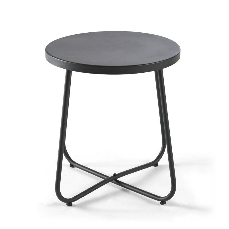 Mesa auxiliar de jardín redonda Ø43 x 50 cm