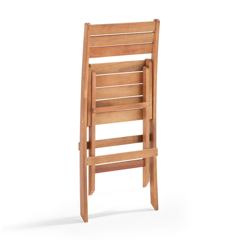 Lote de 2 sillas plegables de eucalipto (3/6)