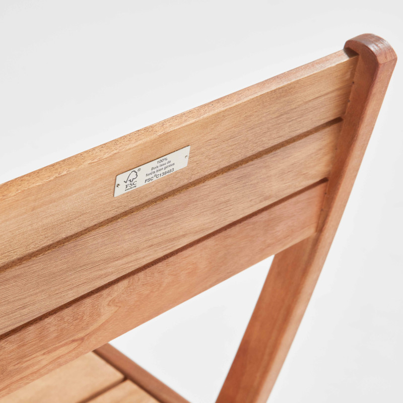 Lote de 2 sillas plegables de eucalipto (5/6)