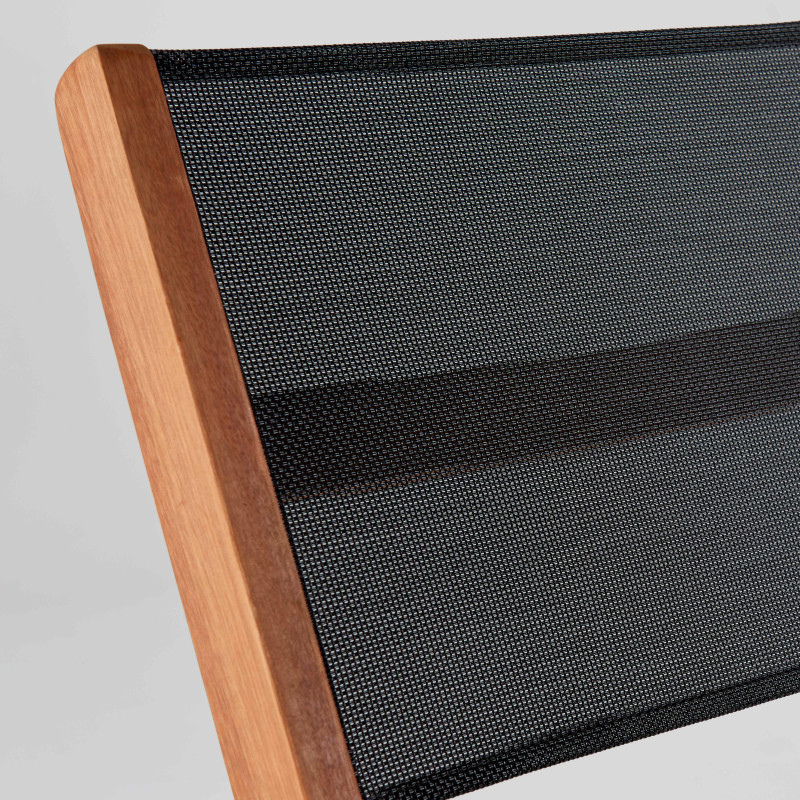 Lote de 2 sillas de jardín plegables de madera