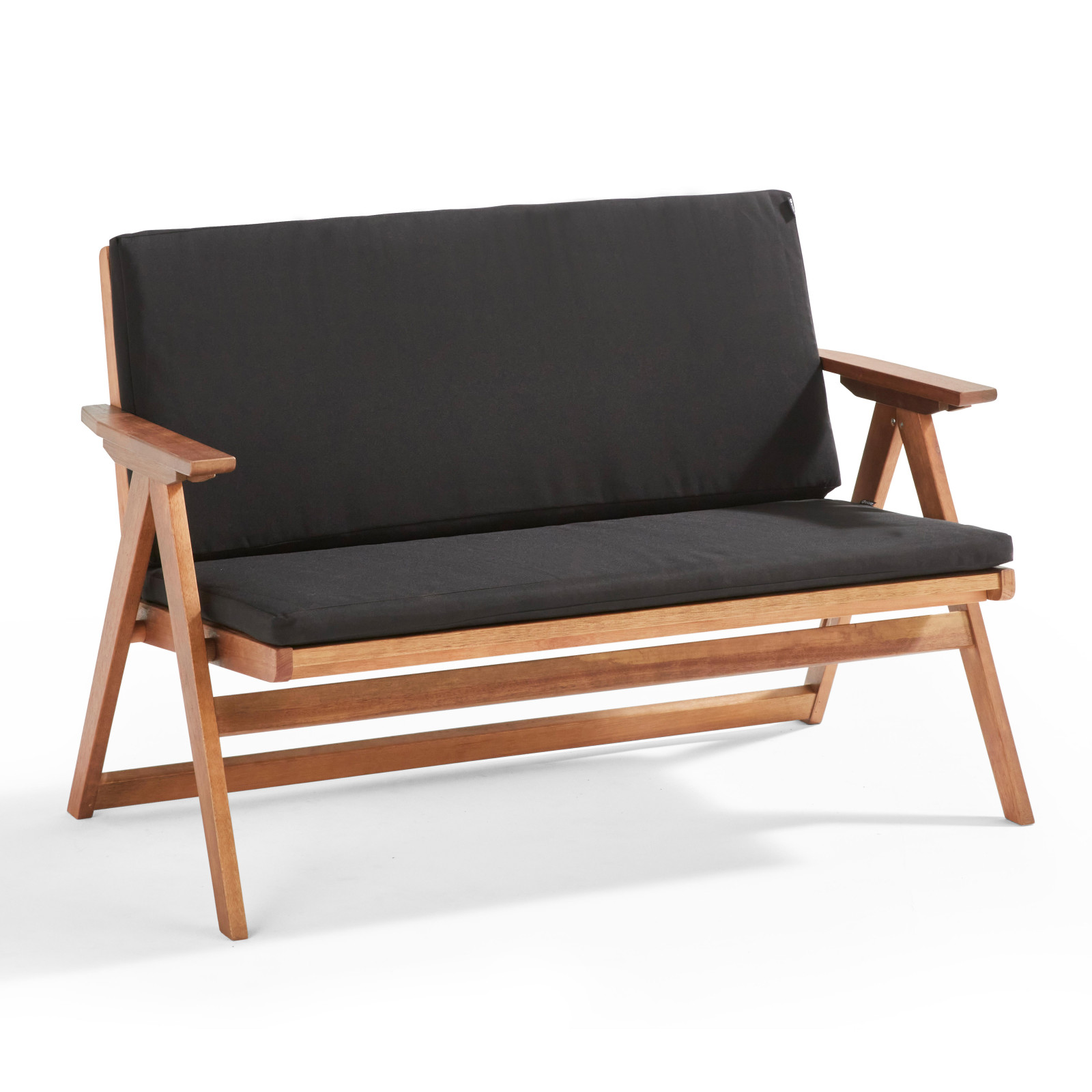 Conjunto de muebles de jardín plegables de 4 plazas en eucalipto