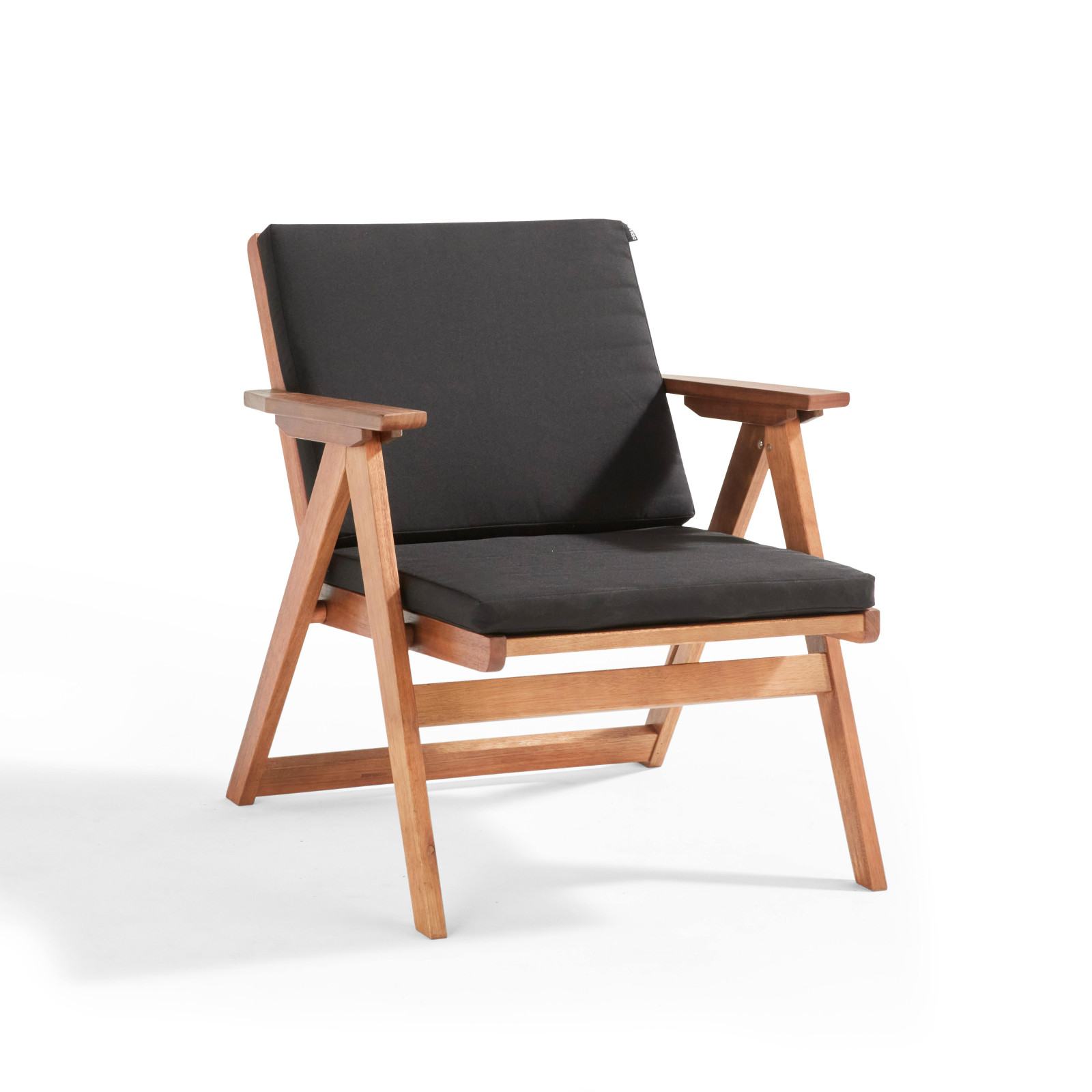 Conjunto de muebles de jardín plegables de 4 plazas en eucalipto