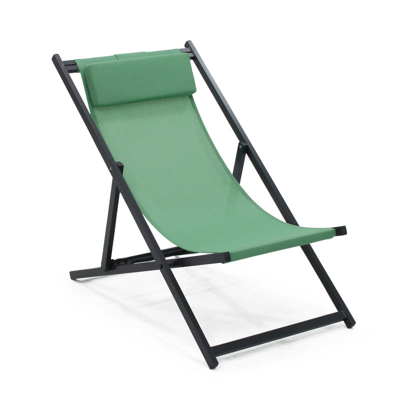 Lote de 2 hamacas plegables de aluminio reclinables en 4 posiciones (3/5)