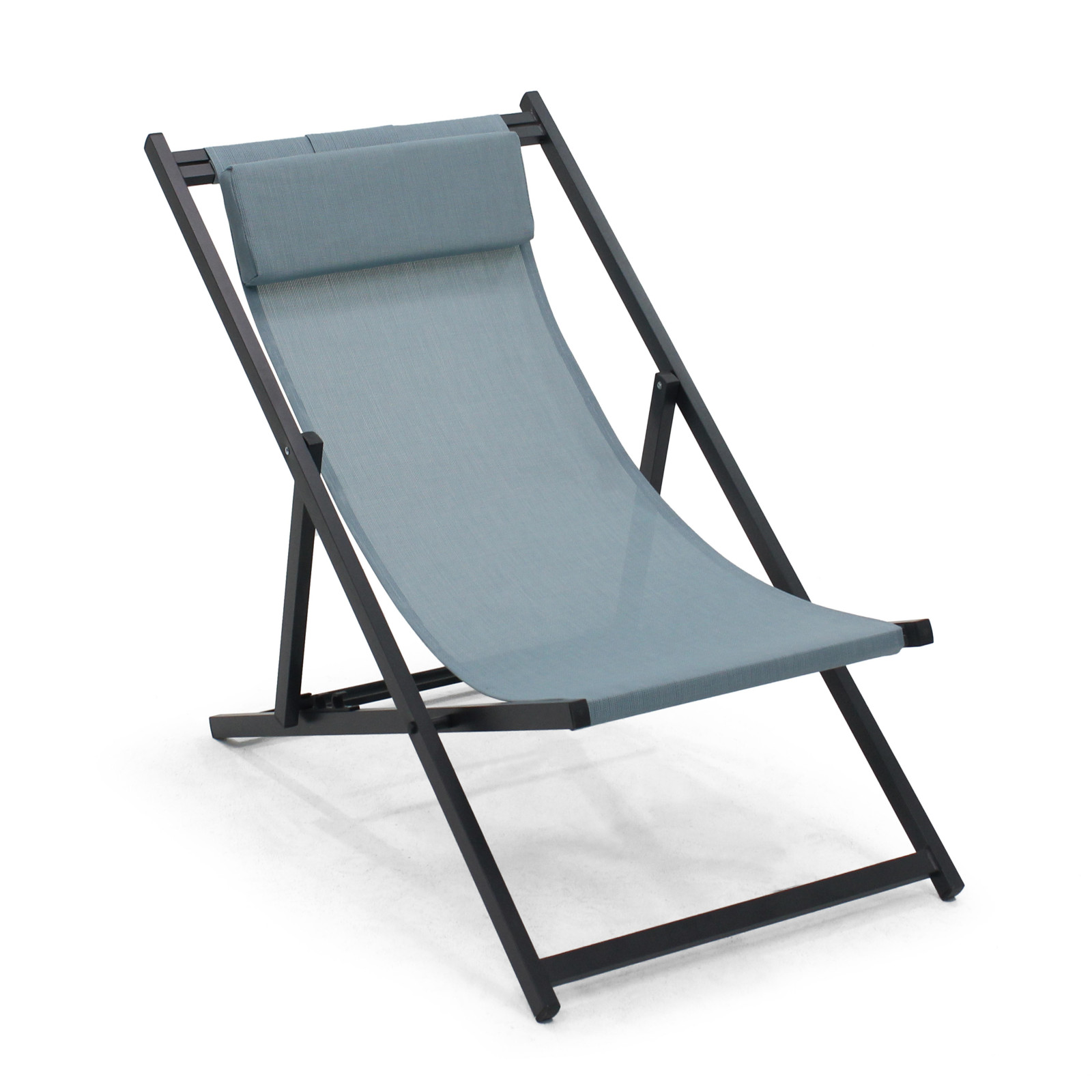 Lote de 2 hamacas plegables de aluminio reclinables en 4 posiciones