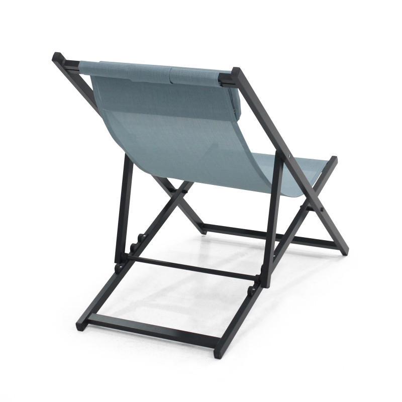 Lote de 2 hamacas plegables de aluminio reclinables en 4 posiciones